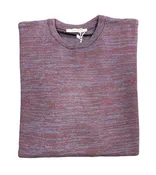 100% COTTON SWEATER - BURG/NAVY