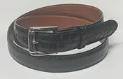 Alligator Belly Black Matte 1.25″ Belt
