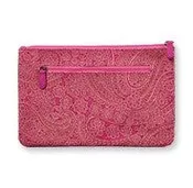 Pink Paisley Clutch, Medium