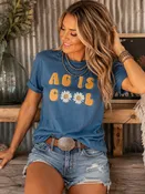 Ag Is Cool Flower Tee