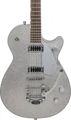 New Gretsch G5230T Electromatic Sparkle Jet FT Single-Cut w/ Bigsby in Silver Sparkle, with Free Shipping