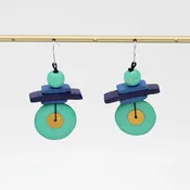 Assuta Teal Drop Earrings