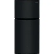 Frigidaire 19-cu ft Standard-Depth 30-in Wide Top-Freezer Refrigerator (Black) Garage Ready ENERGY STAR Certified