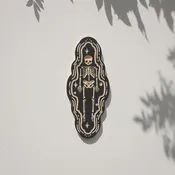 11" Skeleton Carved Wall Hanging