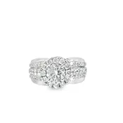 1.00 Carat Lab-Grown Diamond Wedding Set 14K White Gold