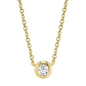 0.20ct Bezel Set Diamond Pendant