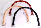 Small Plastic Bamboo Purse Handles (2)