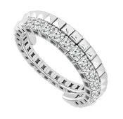 1/2 CT Round 14K White Gold Flexi Eternity Band