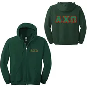 Alpha Chi Omega Sorority Full-Zip Hoodie - G186 - TWILL