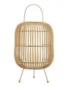 26" Lantern Outdoor Table Lamp in Brown, Black or White - Cordless, Rechargeable Bulb