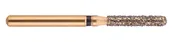 141-014 | 881 10-pk  Reusable Gold Diamond Bur Round End Cylinder Shaped