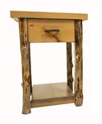Alder And Aspen Log Nightstand