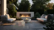Endulge Outdoor Open Hearth Single-Sided Gas Fireplace