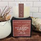 Apple Maple Bourbon Classic Glass 2 Wick Soy Candle