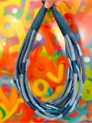 Cobalt & Navy Slub Necklace