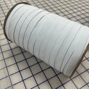 1/2" White Polybraid Elastic Spool - 144 yard spool
