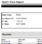 Batch Traceability Report For SAP B1 – SQL Version