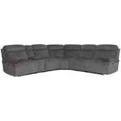 ALPINE - AIRY MIDNIGHT 6pc Zero Gravity Modular Power Reclining Sectional