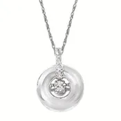 Dancing Diamond Chunky Circle Style Necklace
