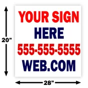 4mm 28x20 Yard Sign Printing