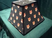 Lamp Shade  with a Fox Mask Pattern