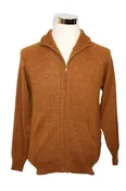 Alpaca Blend Marbled Burnt Orange Cardigan