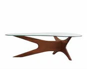 Adrian Pearsall for Craft Associates Asymmetric Walnut Coffee Table, C. 1950s