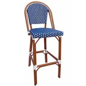 CT814AL Bar Stools -  SQ Pattern Blue/White
