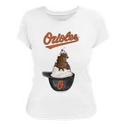 Baltimore Orioles Sundae Helmet Women's Tee Shirt