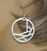 Circle Earrings with Inner Design