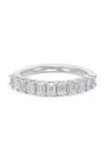 14K Emerald Cut Diamond Band