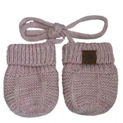 Ballet Pink Cotton Knit Mittens