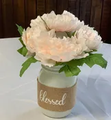 Blessed Mason Jar with Flowers — Seven Paths Manor