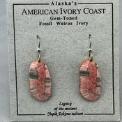 Fossil Walrus Gemtone Earrings Pair 02