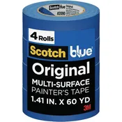 3M Scotch Blue 1.41 In. x 60 Yd. Original Painter's Tape (4-Pack)