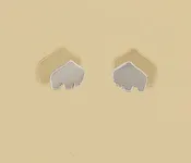 Baby Queen Buffalo Stud Earrings Sterling Silver
