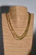 3 strand faceted colored diamonds