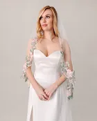 Floral Lace Wedding Veil V100 | Sira D’ Pion |