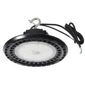 150W UFO LED High Bay Light – 27,000 Lumens, 5000K Daylight White, 180 lm/W, 0–10V Dimmable, 277–480V High Voltage, Black Housing, ETL & DLC Listed, 400W Metal Halide Equivalent, 5-Year Warranty