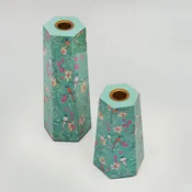 Aqua Flora Hexagonal Candleholder