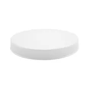 110-400 White PP Continuous Thread Matte Top Fine Ribbed Pressure Sensitive Cap