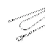 0.9MM Snake Chain Rhodium Plated 925 Sterling Silver 16-22 Inches