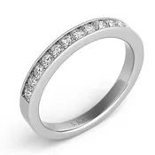 12 Stone Classic Diamond Channel Wedding Band