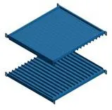0.5" Stencil Frame Top & Bottom Set with 50 Slots, 36"