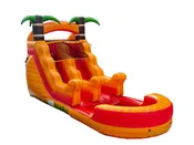 13ft Flame Tropical Inflatable Water Slide with Splash Pool