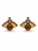 1/4" ENAMEL STUD EARRINGS, TURKEY