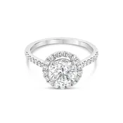 1.40ct Halo Round Engagement Ring