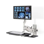 18 Wall Mounted Monitor Arm with Keyboard Tray