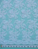 Alencon Lace, Flower and Leaf Clusters, 52″ wide, White