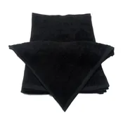 13x13 - Black 100% Cotton Bleach Shield Washcloths